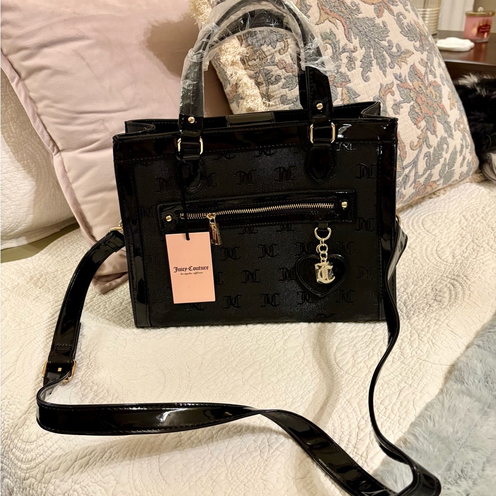 Juicy Couture Black Nailed It Tote Handbag
